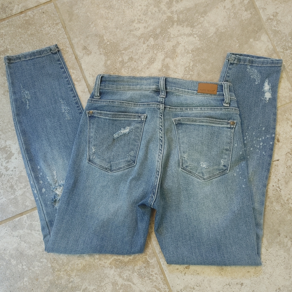 Judy Blue Distress Jean Leggins - Sz 7/28